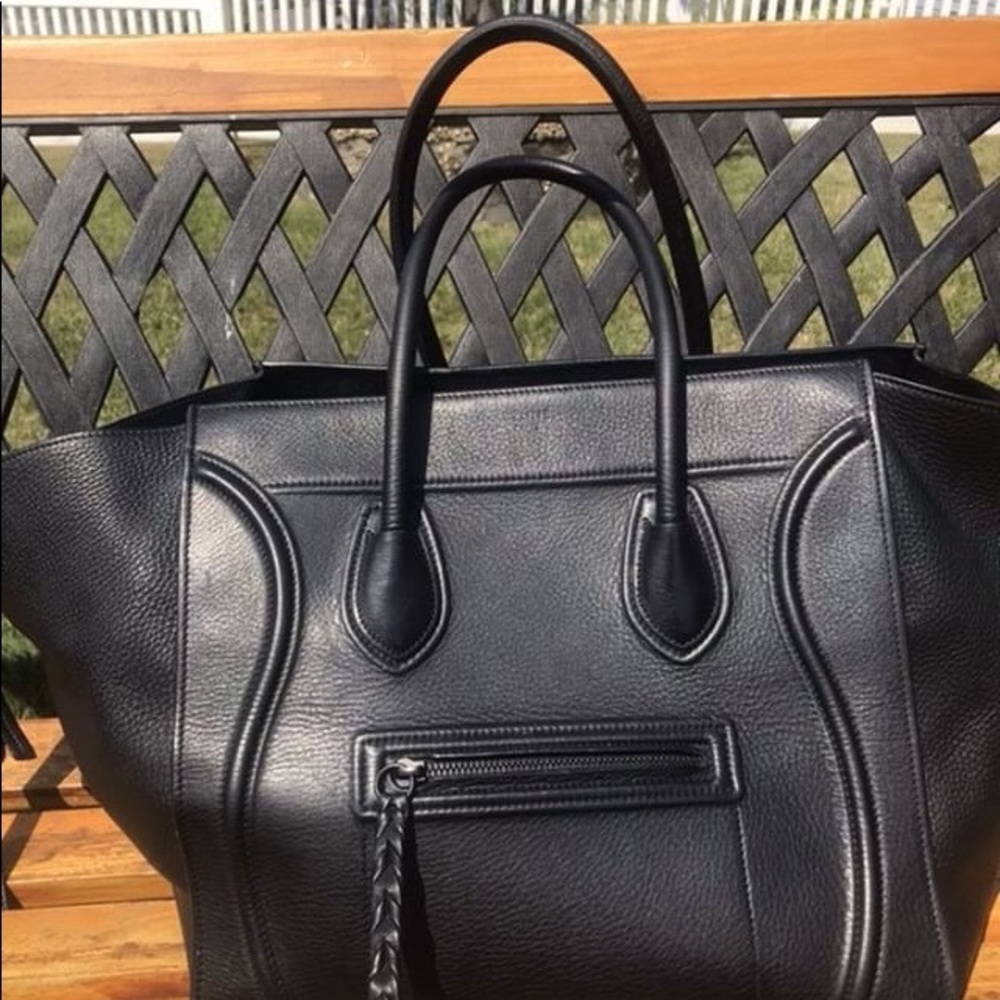 Céline Luggage Smooth Medium Black bag - Picture 2 of 7